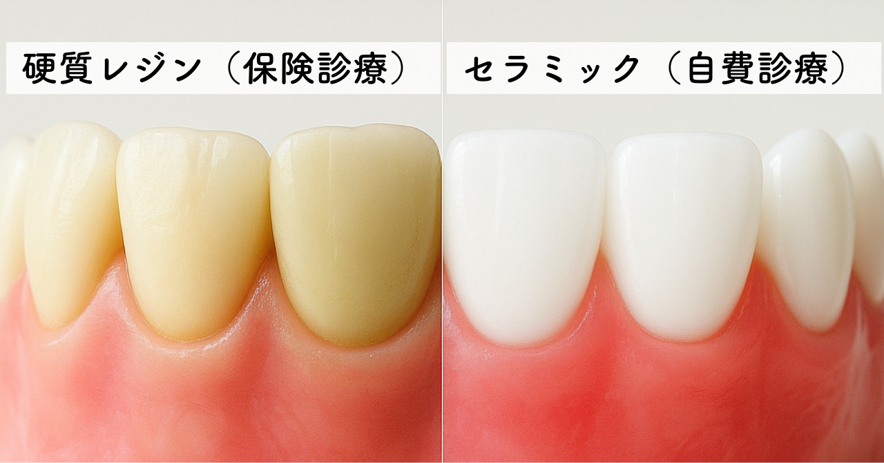 硬質レジンとセラミックの違い
