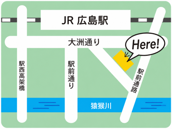 広島駅周辺案内マップ 